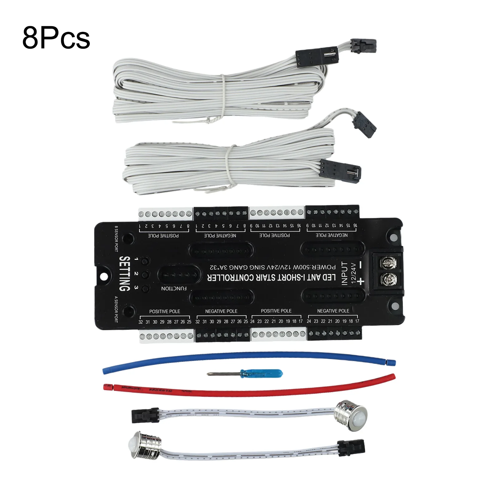 32Channel LED Controller Stair Light With Motion Sensor Dimming Indoor DC12V-24V Ockets And Accessories Switches