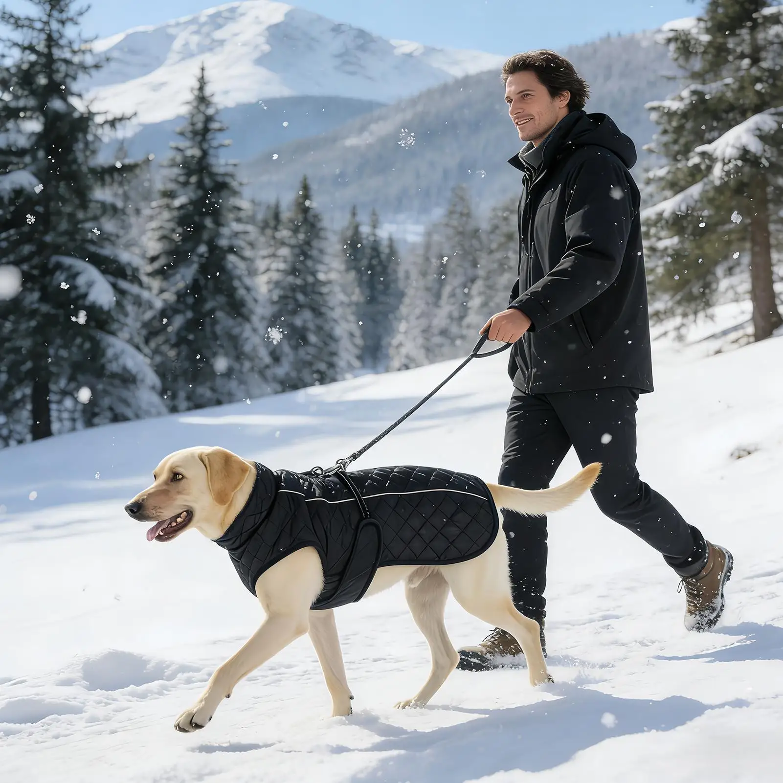 

Dog Winter Jacket Reflective Cotton Doggy Snow Jacket Pet Coats For Walking Daily Hiking Skiing Outdoor Picnic Park Visits