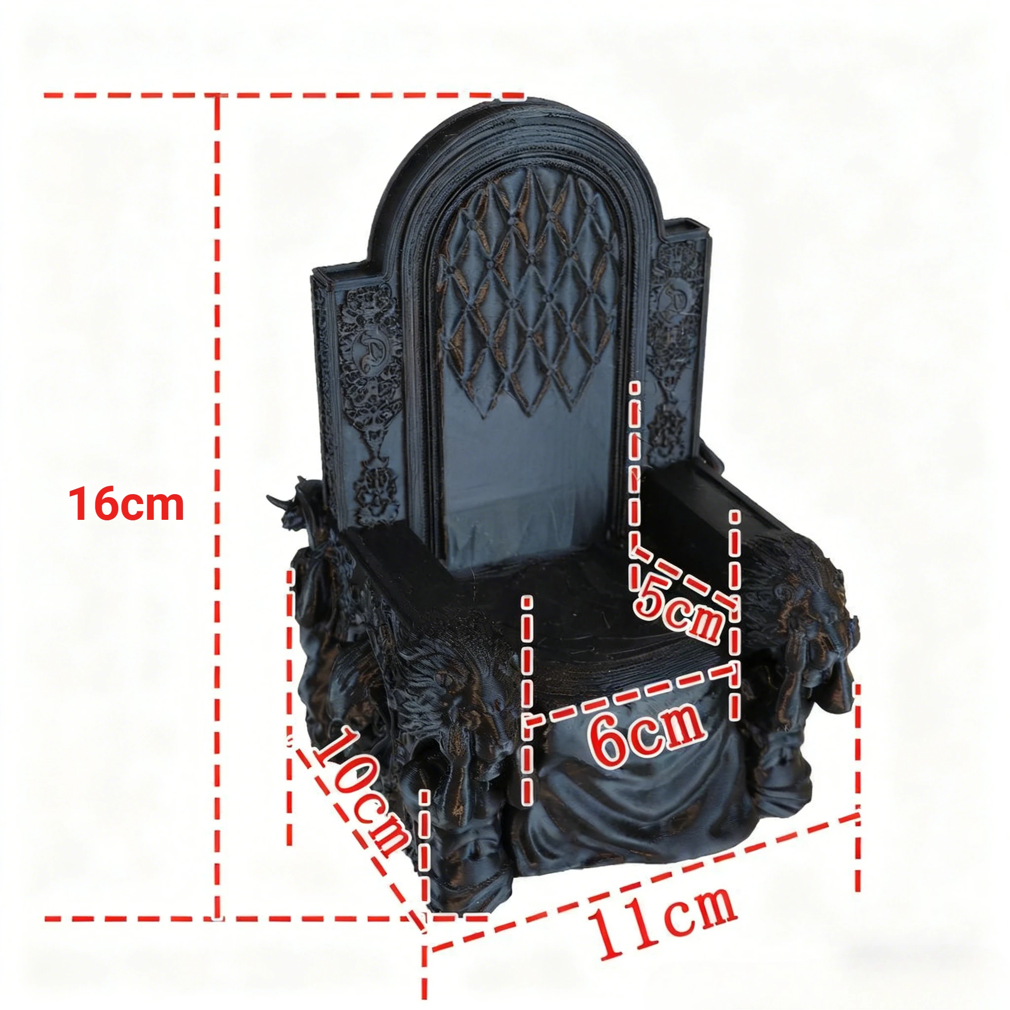 [มีหลายขนาด] รูปปั้นบัลลังก์พิมพ์ 3 มิติ สไตล์เรโทรสุดหรู - ของตกแต่งฟิกเกอร์แอคชั่นสุดพิเศษ งานประติมากรรมพลาสติกศิลปะ ของเล่นตกแต่ง