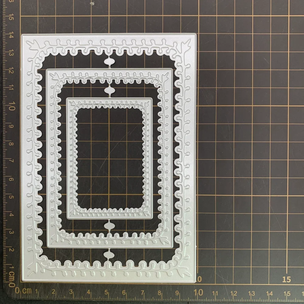 Nesting Frame Metal Cutting Dies Lace Border Square Round Hexagon Dies for Scrapbook Cardmaking Handmade Embellishment