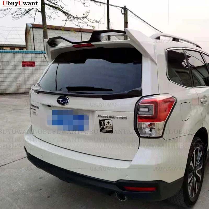 UBUYUWANT For Subaru Forester Rear Middle Spoiler 2013-2017 Rear Carbon Fiber Trunk Spoiler Lip Wing