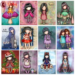 5D Diamond painting Cartoon girl Picture Full Square Round drill Diamond Embroidery Cross stitch Gift Kits mosaic Home decor