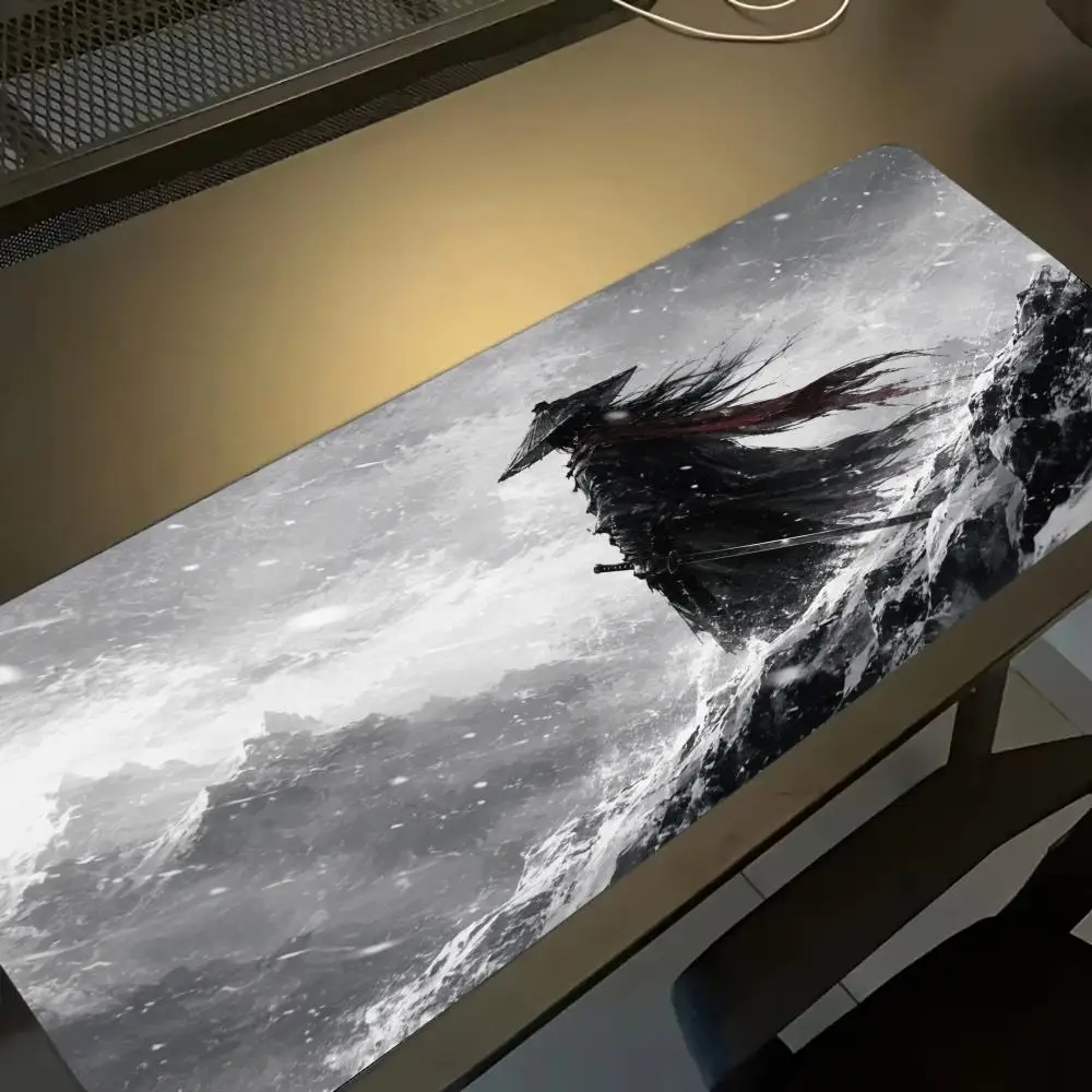 Samurai Mouse Pads Pc Accessories Desk Mat Desk Interior Setup Mousepad Gamer Playmat Gaming Room Decoration Rug Big Mousepepad