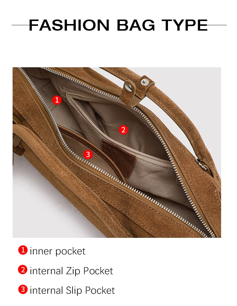 Aidanni Vintage Wildleder-Handtasche mit großem Fassungsvermögen, Neuheit 2026, Matte Rindsleder-Damentasche, Stilvolle Wurstform – Detail 7