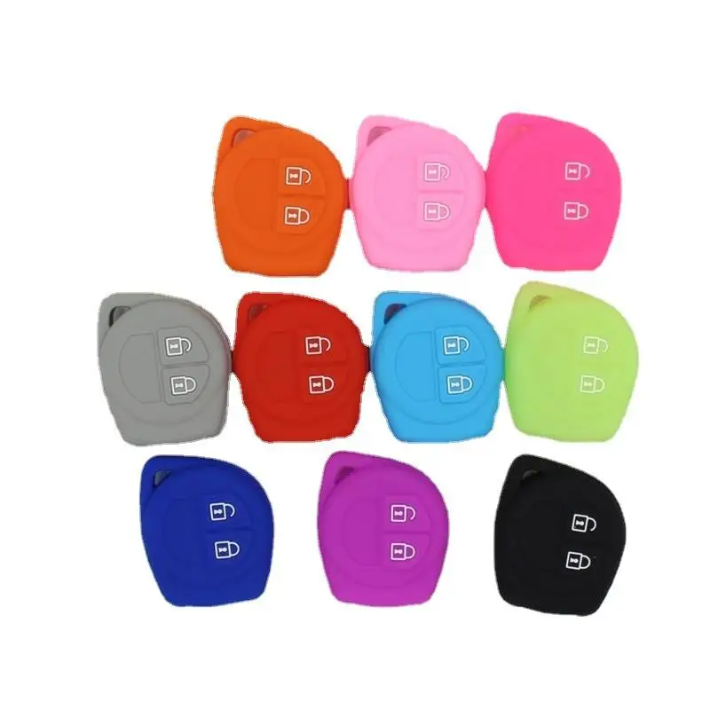Housse de protection en silicone pour clé de voiture à 2 boutons, compatible avec Esteem, Baleno, SX4, Grand Vitara, Jimny, Liana, Ignis