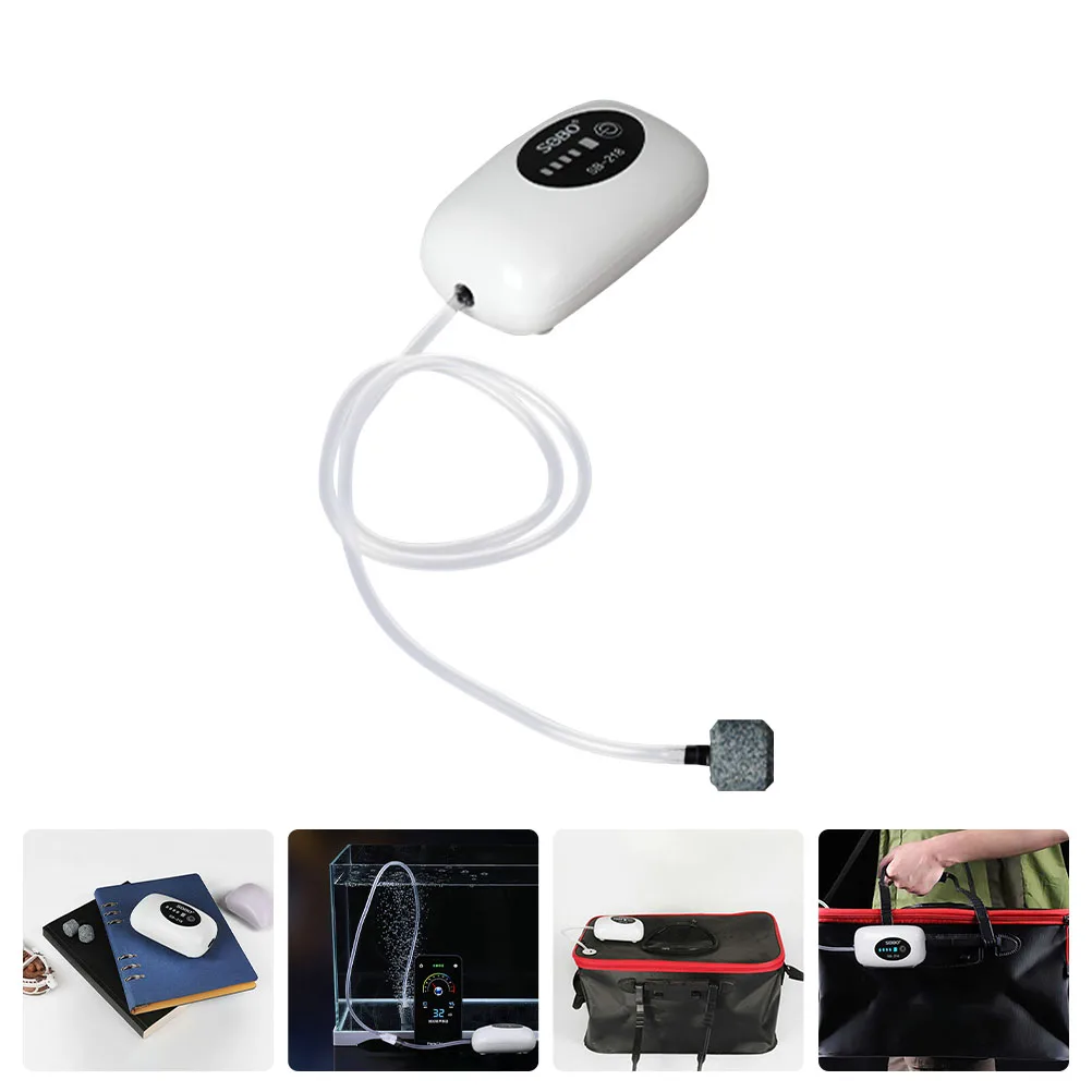 

Oxygen Pump for Fish Tank Aquarium Silent Rechargeable Aerator Plastic Air Pumps High Grade Durability Oxygenation Fountain Bird