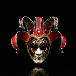 Masquerade Mask for Men and Women Venetian Full Face Mask Jester-Mask Venetian Mardi Gras Mask Halloween Party-Decor