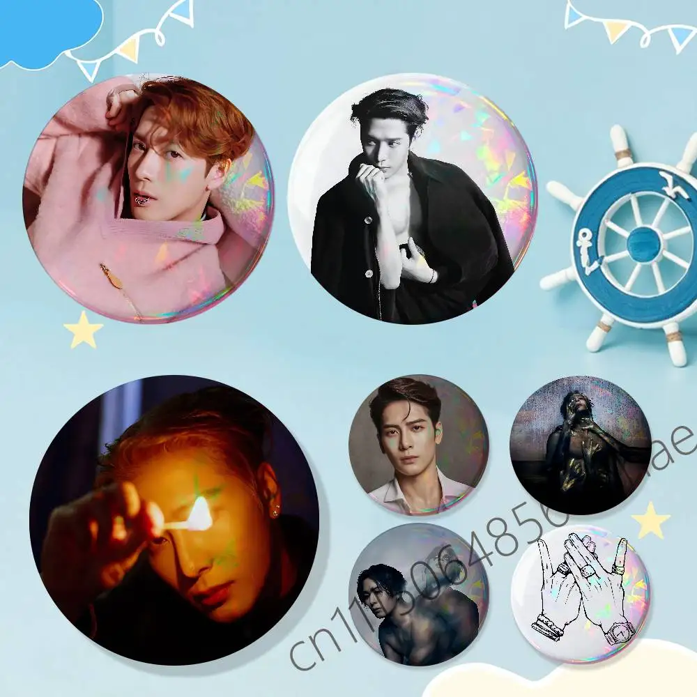 FOR Jackson Wang Thank You Badges Tinplate Soft Button Pin Brooch Metal Badge Custom Jewelry Accessories Hat Bag Lapel