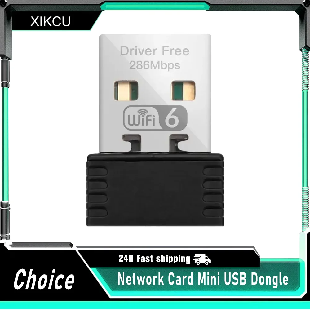 

Адаптер WIFI 6, сетевая карта AX286, мини-USB-ключ, 2,4 ГГц, 802.11AX, прием сигнала для ПК, ноутбука, Windows 10/11, без драйверов