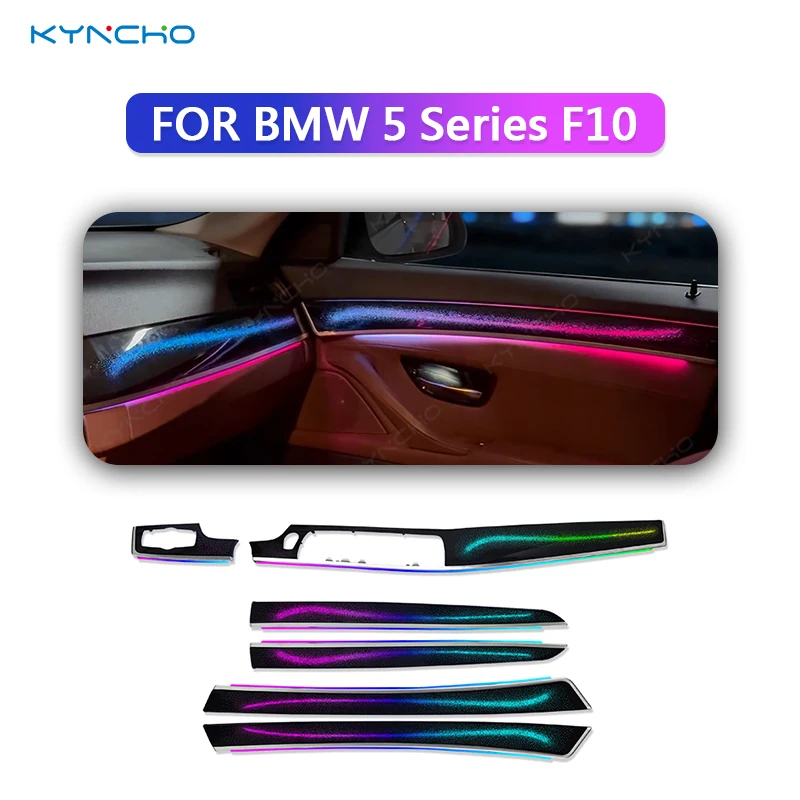 Car Ambient Light Kit For BMW 5 Series F10 64 Colors Bluetooth App Control Symphony Auto Interior Lighting Car Interior Light