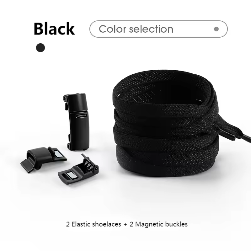 Magnetic Lock Shoelaces without ties Colorful Elastic Laces Sneakers No Tie Shoe laces Kids Adult Flat Shoelace Rubber Bands - Image 8