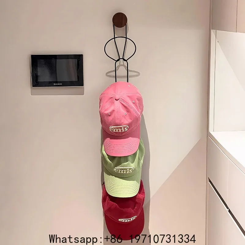 Hat storage artifact household suction cup hook rack wardrobe door back bag rack