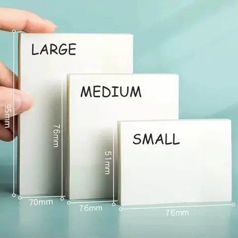 50 folhas pet notas transparentes adesivos à prova dwaterproof água postado papel fluorescência bloco de notas escola papelaria escritório casa suprimentos
