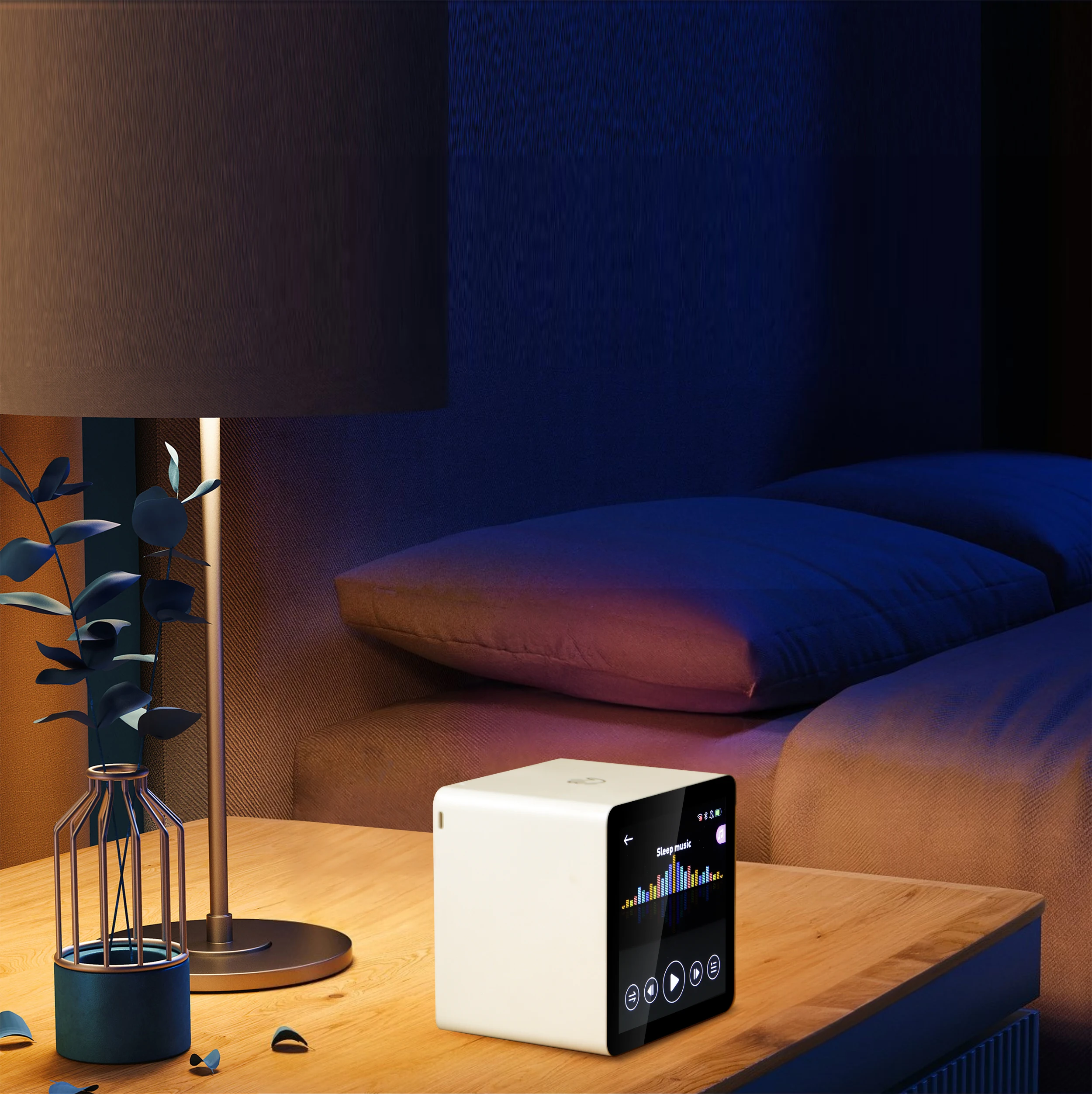 UGOOS AC1 AI Smart Clock Quad Core Alarm Clock 8GB EMMC 256MB Bluetooth 4.2 Speaker Home Music Player Support Weather Situation