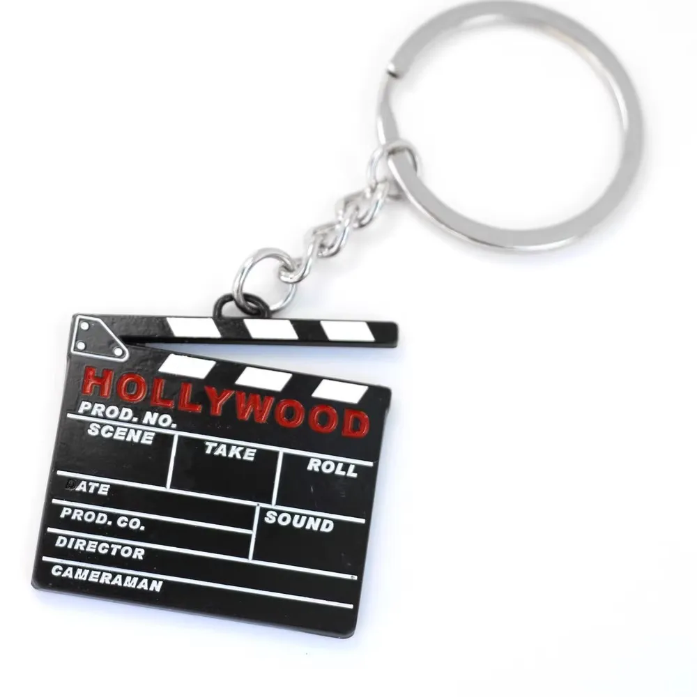 creative clapperboard keychain for men key ring Hollywood keychain key holder high quality portachiavi llaveros bag charm