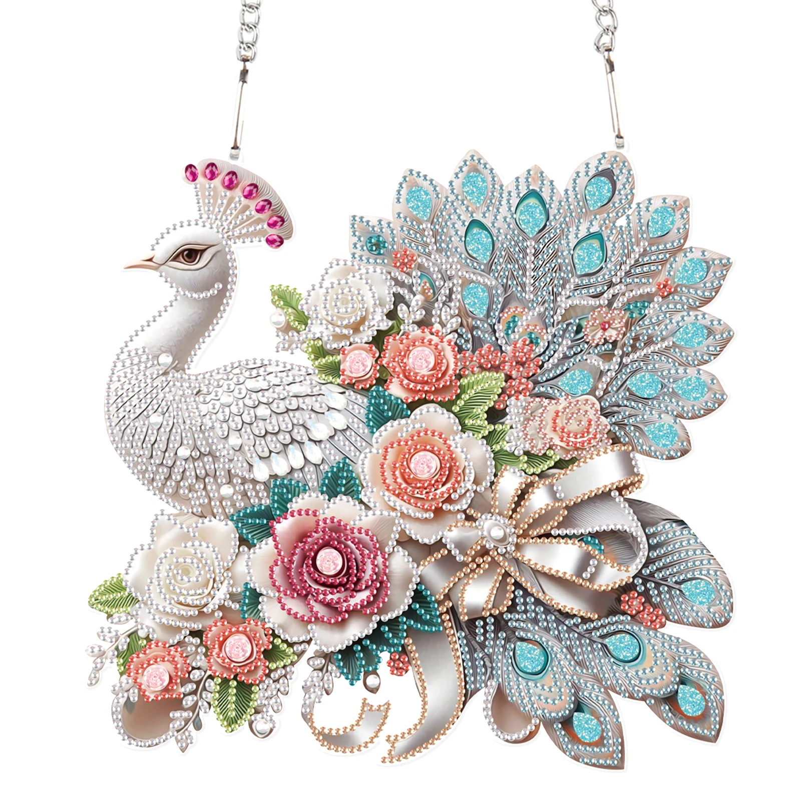 

Набор для алмазной вышивки 2D «Павлин»: плоская алмазная живопись, подвеска, декор для дома и стен