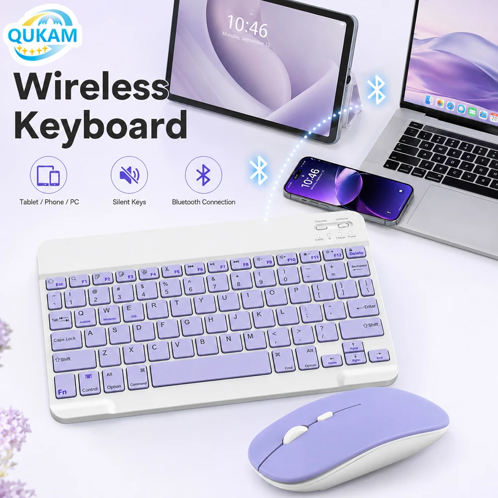 2026 New Bluetooth Wireless Keyboard Mouse For IOS Android Windows Tablet For iPad Mini Pro Keyboard Multi Functional Operation