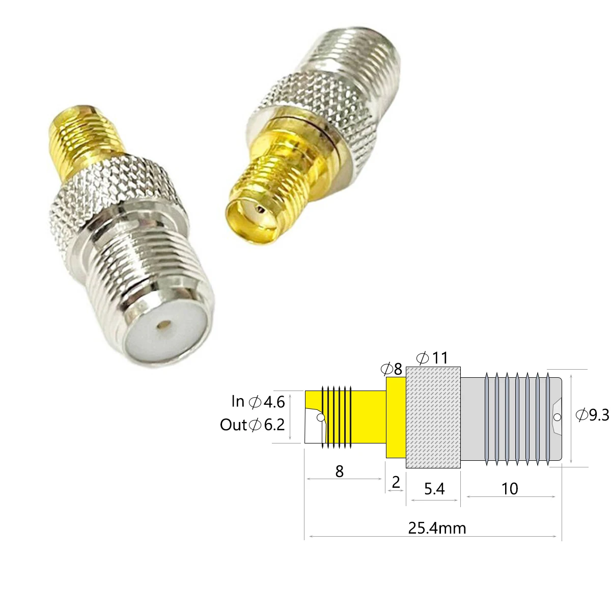 1PC  SMA Male Female to F Plug Jack RF Adapter Connector Data Drawing Straight Type Wholesale New