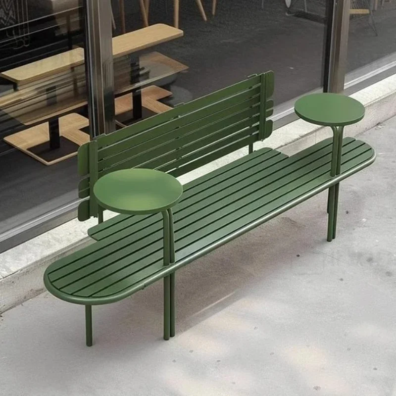 

Outdoor courtyard bench Outdoor balcony Garden terrace Leisure chair Shopping mall store Metal rest chair Aluminum alloy