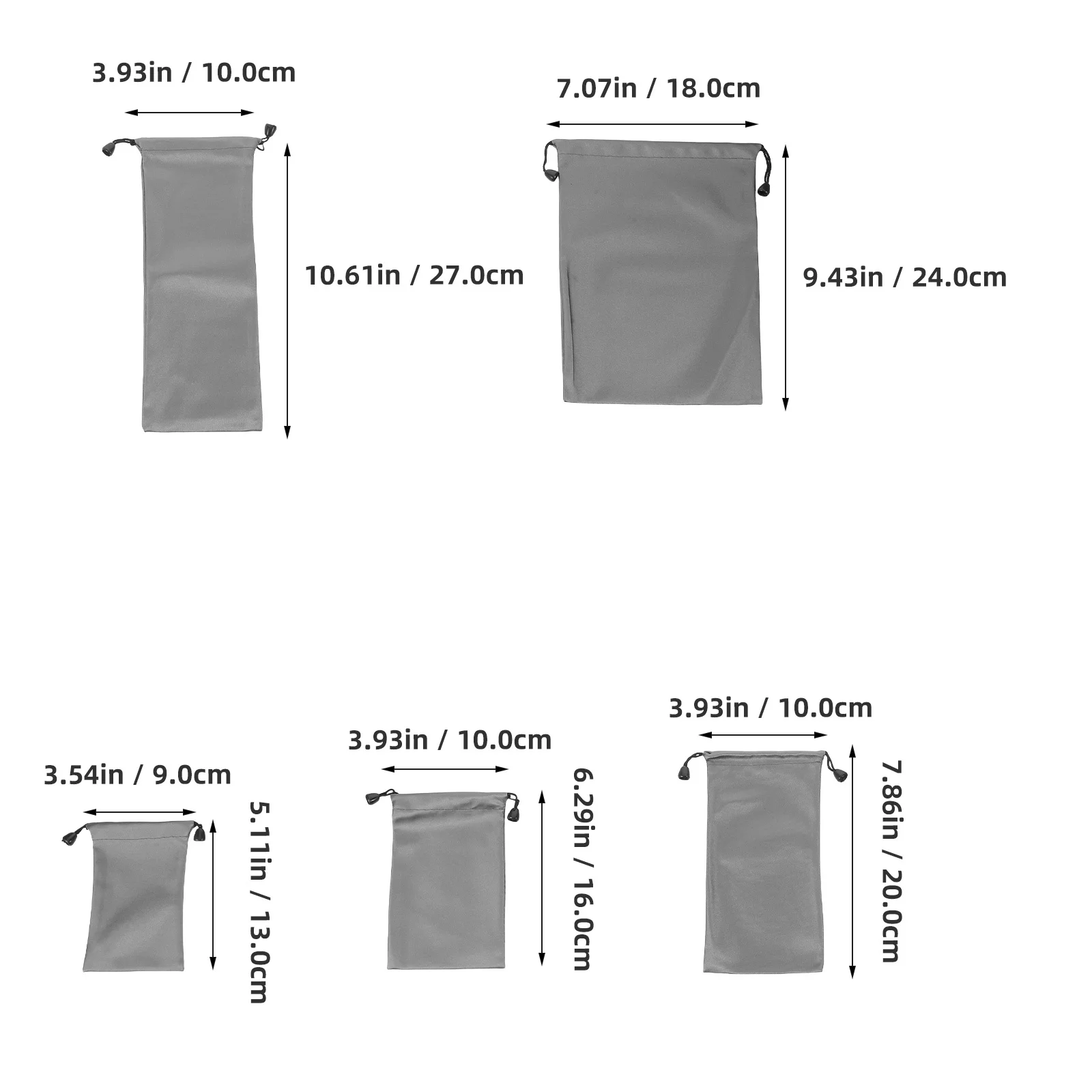 5Pcs Drawstring Bags Small Cable Organizer Power Bank Storage Pouch Travel Electronic Accessories Nylon Organizer