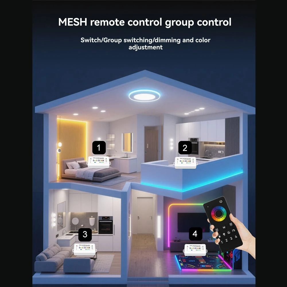 B29C-Music Rhythm Sync X7 Tuya Smart LED Controller Colorful RGB Light Sound Activated Mic Module