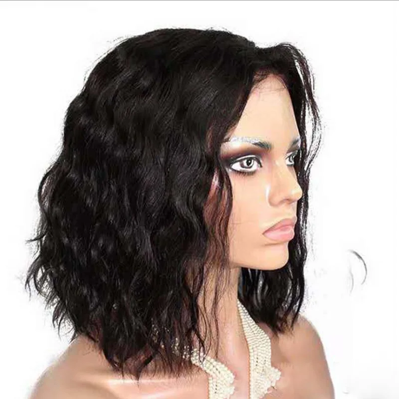 ウィッグキャップ アフリカ風ショートカーリーウィッグキャップ 女性用 化学繊維 高温シルク ウェーブのかかった付け毛