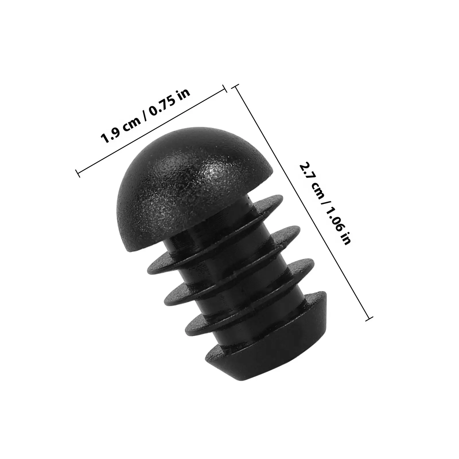 Plastic Round Ball End Caps 50Pcs Tubing Plugs for Chair Table Bench Furniture Legs Floor Scratch Protection
