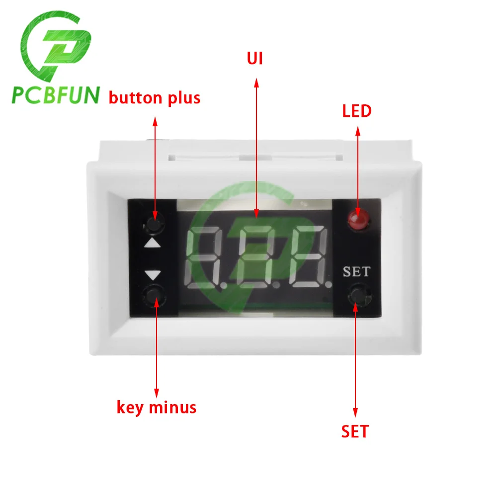 Mini High Precision Thermostat 5V 12V 24V Digital Temperature Controller Heating Cooling Control Thermoregulator with Sensor