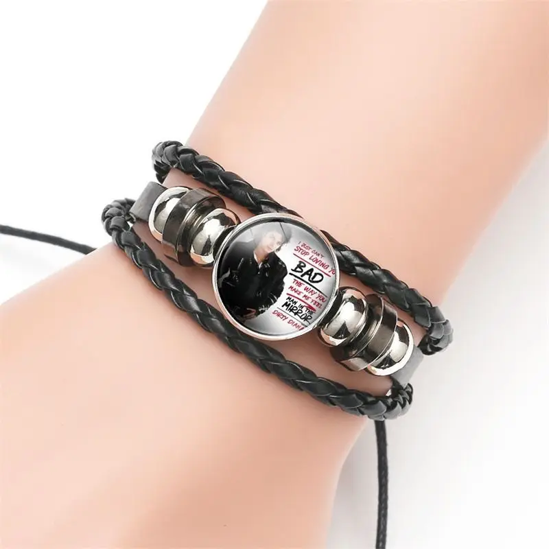 

Hot Pop Rock Singer Michael Jackson Series Exquisite Weave Wristband Superstar Character Fashion Trend Men and Women Wristband