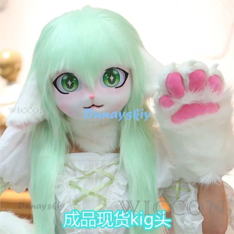 Cute Fursuit Kigurumi Headsets Furry Cosplay Costumes Rubbit Doll Cat Costumes Animal Heads Wearable Kig Headsets Animal Costume