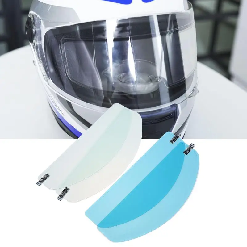 2Pcs Motorcycle Helmet Anti-Fog Patch Rainproof Long Lasting Clear Film for Motorbike Visor Daily Use