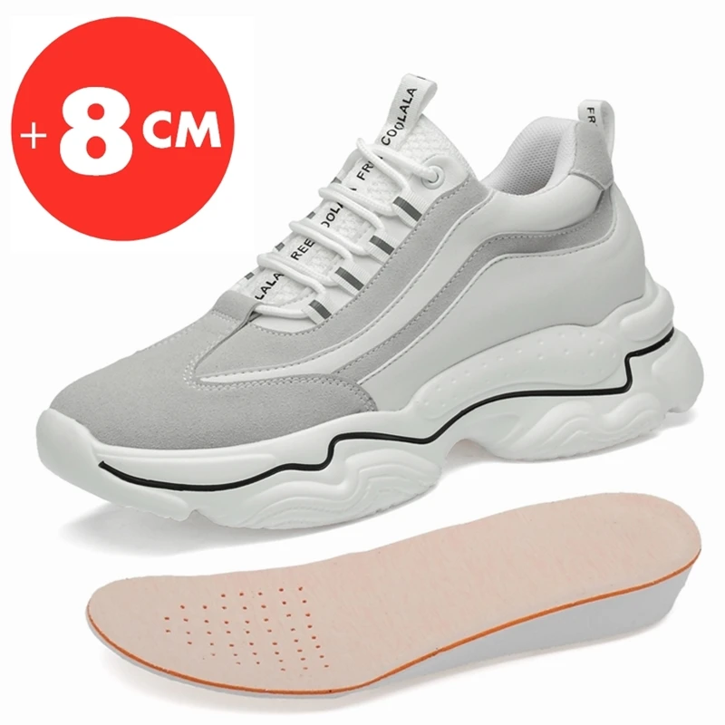 

Men Elevator Shoes Heightening Shoes Height Increase Shoes Insoles 8CM Man Sport Height Increasing Shoes Height Shoes