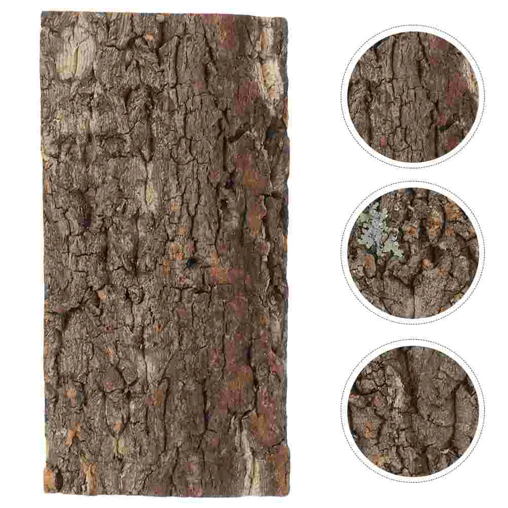 

Natural Tree Bark Background Board 10x20cm Reptile Terrarium Fish Tank Decor Simulation Easy Placement Cork Bark Pet