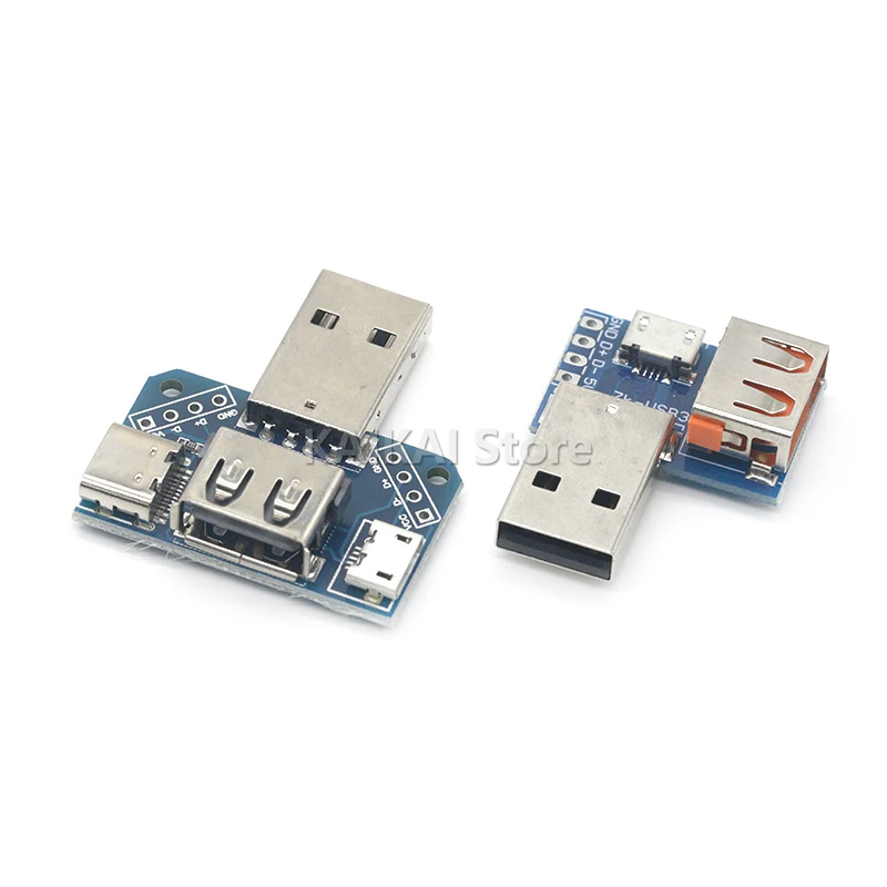 USB Head Switchboard Male USB Connector to Type-c Micro USB Female USB 2.54-4P transfer test board USB adapter plate XY-USB4