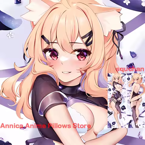 Dakimakura anime squchan (vtuber) Double-sided Print Life-size body pillows onahole pillowcase anime body pillowcase