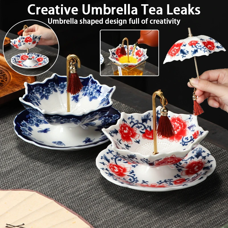 

Creative Umbrella Tea Leak Tea Filter Ceramic Tea Filter Mesh Tea Ceremony Accessories Tea Table Tea Stand Decoration Ornament