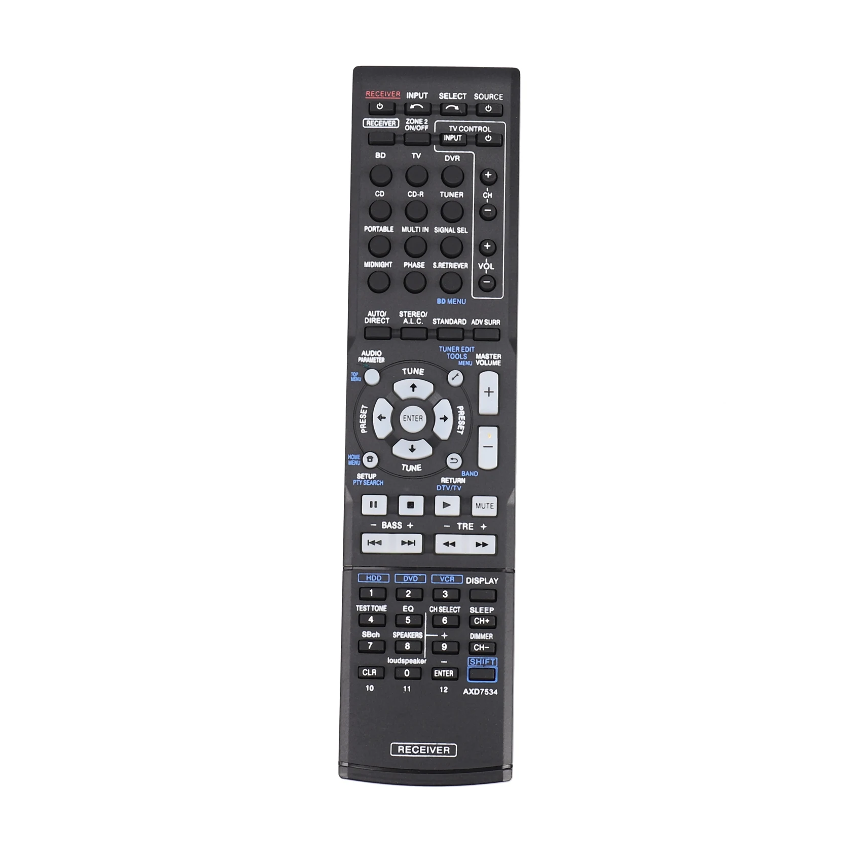 Axd7534 nuevo Control remoto para receptor Pioneer Av cine en casa Axd7534 Vsx-819H-S Vsx-819H Vsx-519V-K