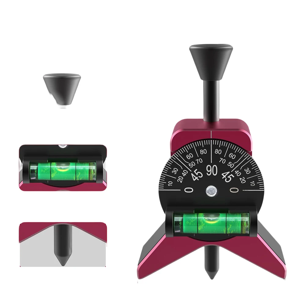 Alat Pencari Tengah Pipa Magnetik dengan Busur Derajat Gelembung yang Dapat Disesuaikan untuk Ukuran Pipa 1 12 hingga 6 Inci Desain Ergonomis Bentuk Y