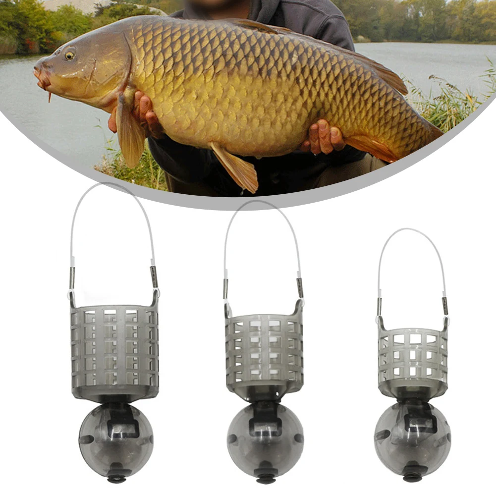 

10Pcs Fishing Feeder Cage Water-filled Bait Cage With Float Bait Feeder Plastic Carp Fishing Bait Thrower Fishing Tackles