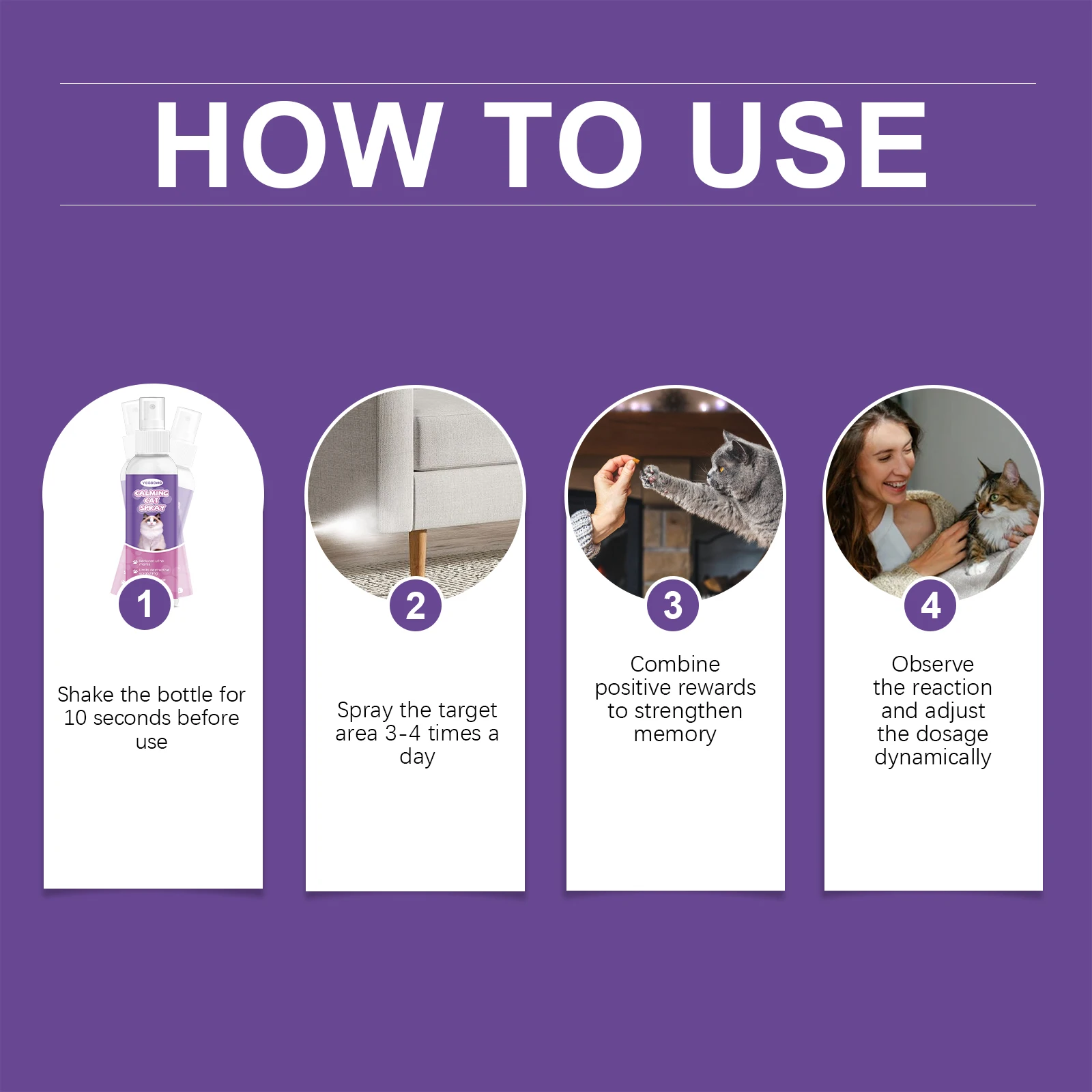 عامل حثي للحيوانات الأليفة يمنع الخدش، عواطف مهدئة، تخفيف التوتر، مضاد للقلق، مستلزمات التدريب على رذاذ مهدئ للحيوانات الأليفة الطبيعية #6