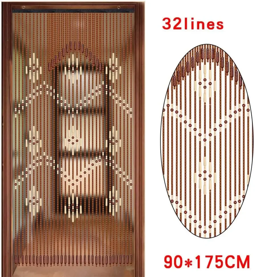 

Doorway Curtains Beaded String Curtain for Screens in Bath, Bedroom and Porch (Brown, 90x220cm/35.4x86.5in) String Porch Curtain