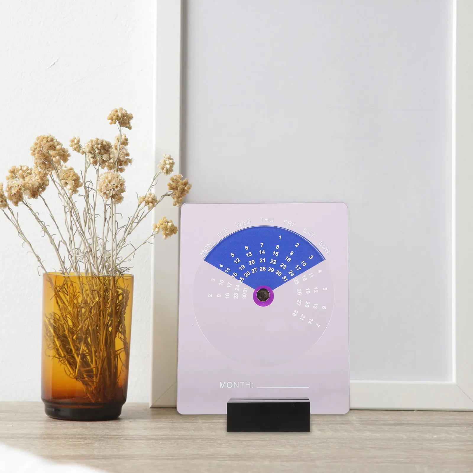 

2025 Desk Modern Minimalist Rotating Disc Perpetual Acrylic Office Home Decor Desktop Rotation Small Clear Wall Calendar