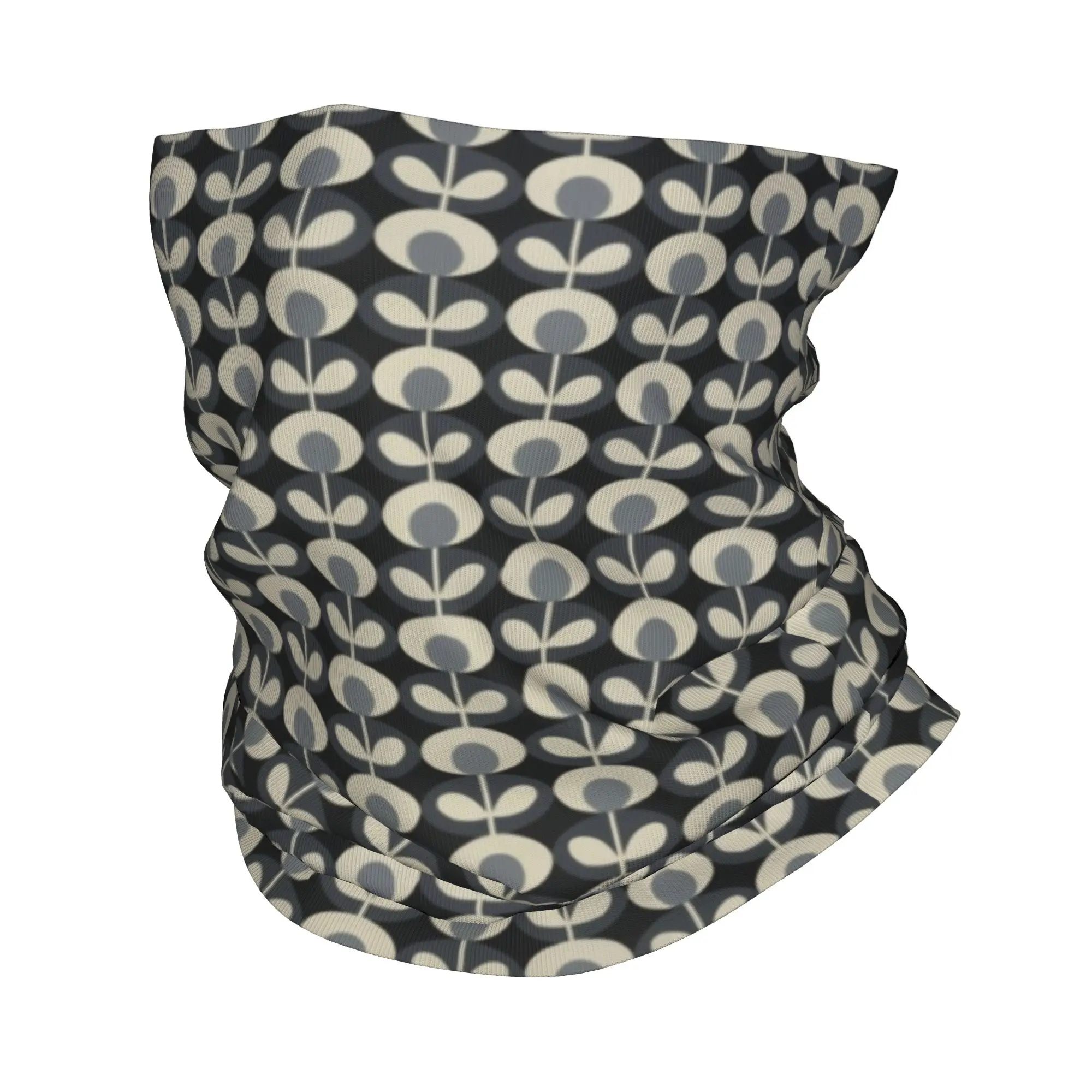 Orla Kiely Floral Bandana Winter Neck Warmer Men Windproof Wrap Face Scarf for Ski Scandinavian Geometric Gaiter Headband