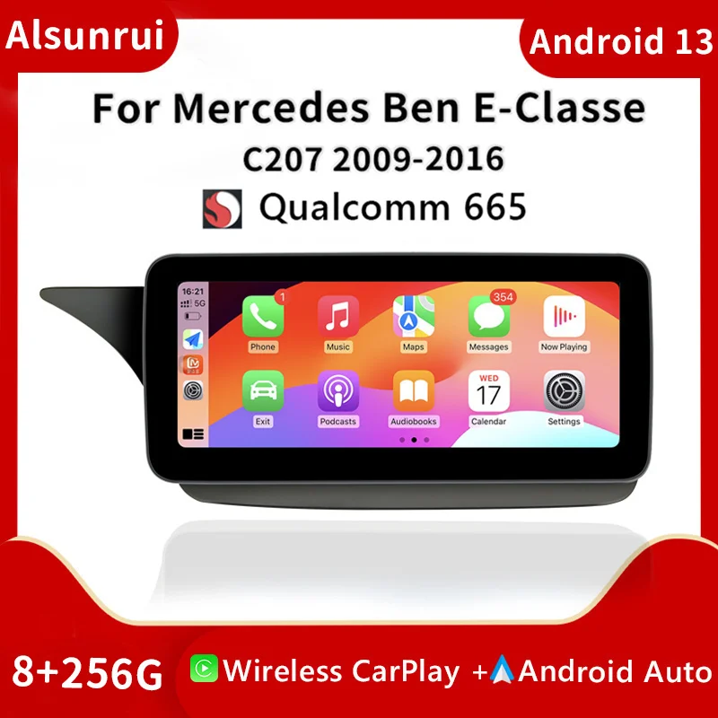 

Qualcomm 665 Android13 Wireless Carplay For Mercedes Benz C207 W207 A207 2009-2016 10.25inch AutoRadio Car Multimedia Screen