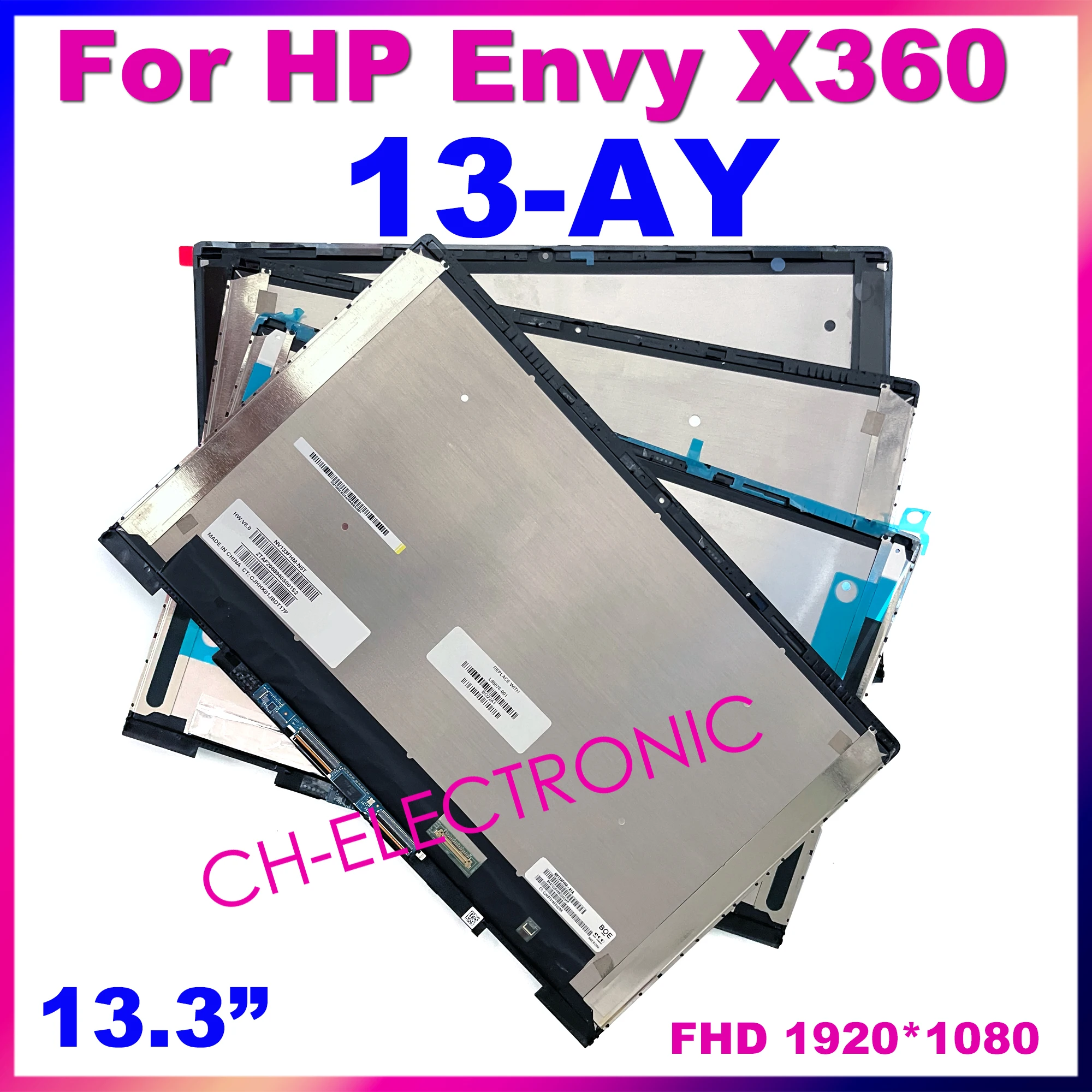 

M133NVFC 13.3" For HP ENVY X360 13-AY LCD Display Touch Screen Replacement Assembly With Frame L94495-001L94493-001 Panel 13 ay