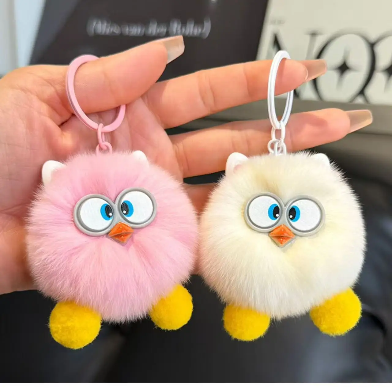 Cute Little Briquette Bag Pendant Imitation Rabbit Hair Bag Exquisite Doll Pendant Cartoon Doll Bag Car Key Chain Birthday Gift