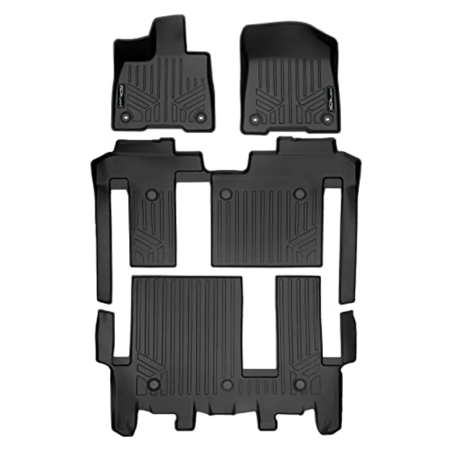 

Комплект ковриков на 3 ряда для Toyota Sienna 2021-2025, черные, из прочной резины, нескользящие, с легкоочищаемой поверхностью