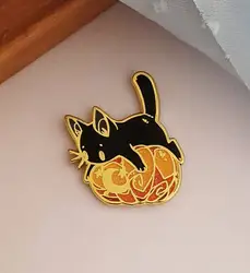 Pumpkin Cat (Castor) -  Enamel Pin-Halloween