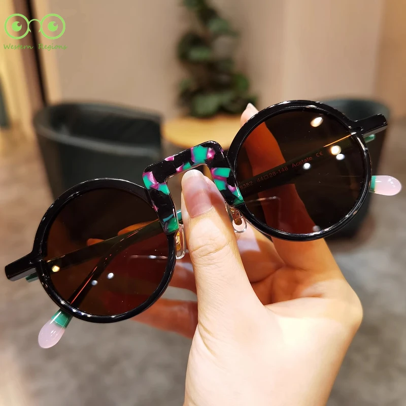 2025 new high quality retro round frame sunglasses men and women boards multi-color fashion anti-polarized sunglasses UV400