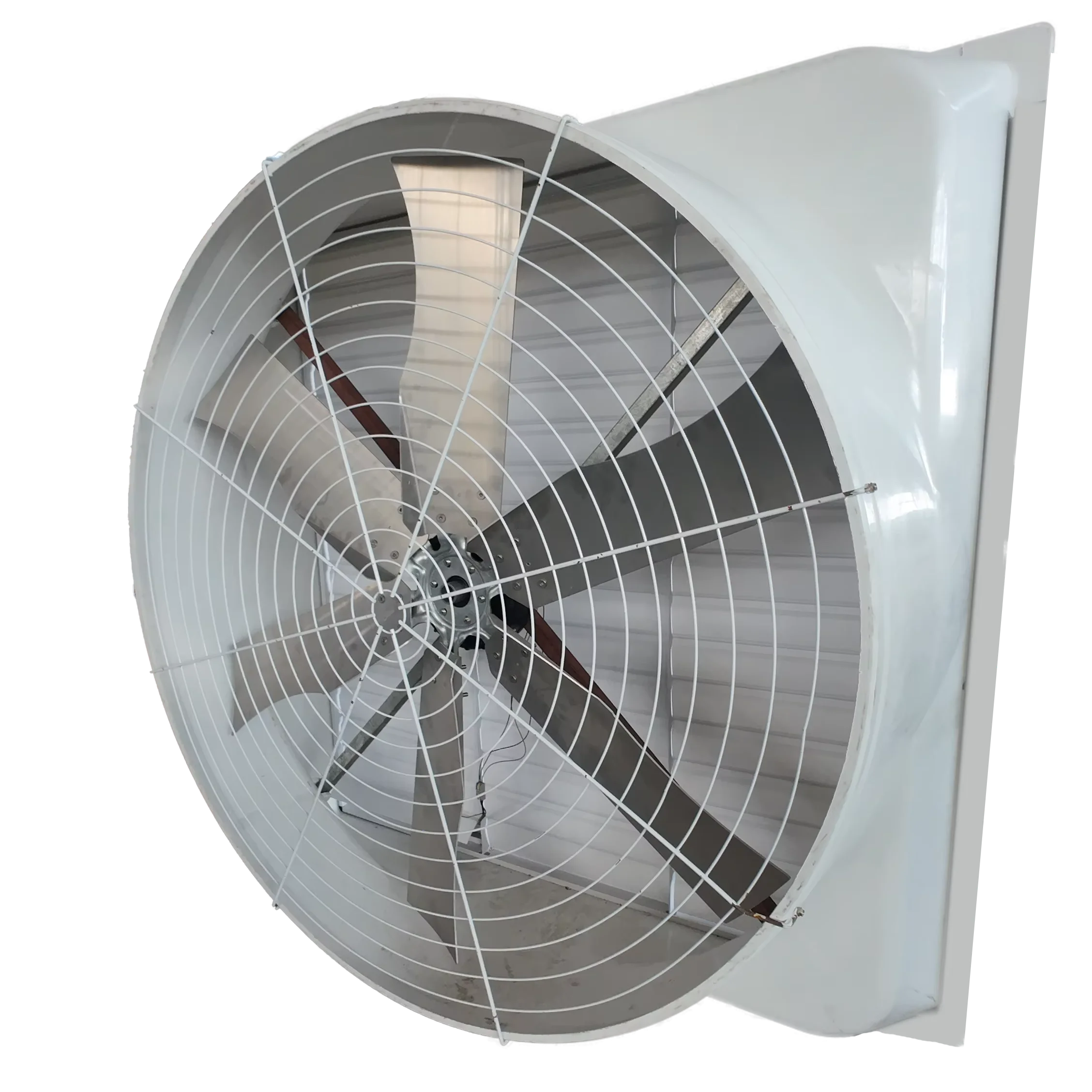 48 Inch White Exhaust Direct Drive Fiberglass Negative Pressure Fan Poultry Suction Fan